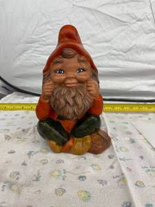 lot 3980 image: hand painted garden gnome 1974