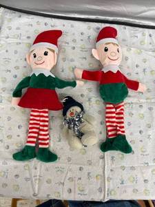 lot 4038 image: 2 elf��s & a snowman