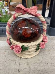 lot 4061 image: huge flower musical snow globe
