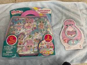 lot 4098 image: kindikids puffy sticker play set & necklace