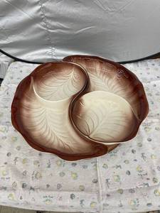 lot 4141 image: signed serving platter on lazy Susan