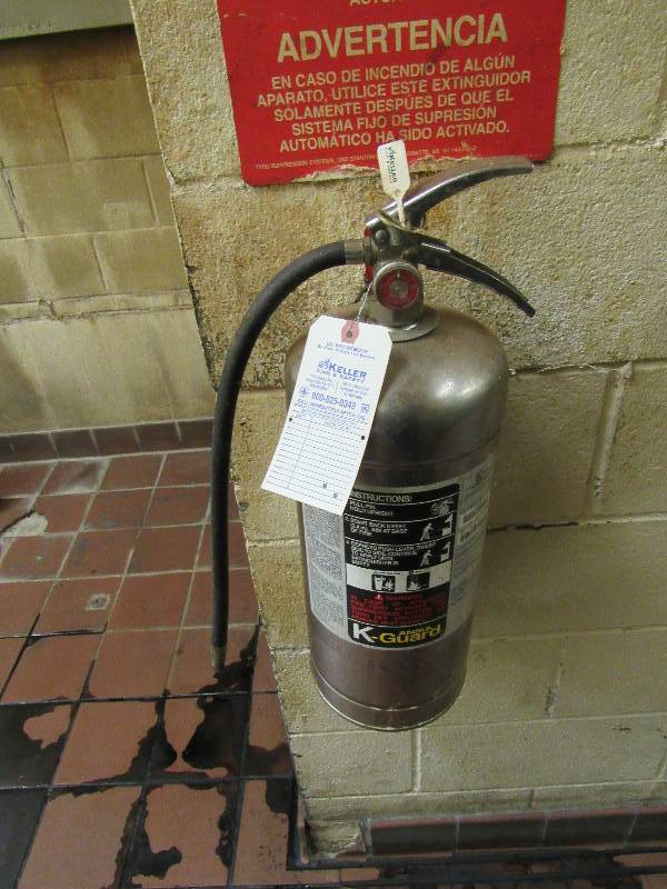 lot 124 image: Class K Fire Extinguisher