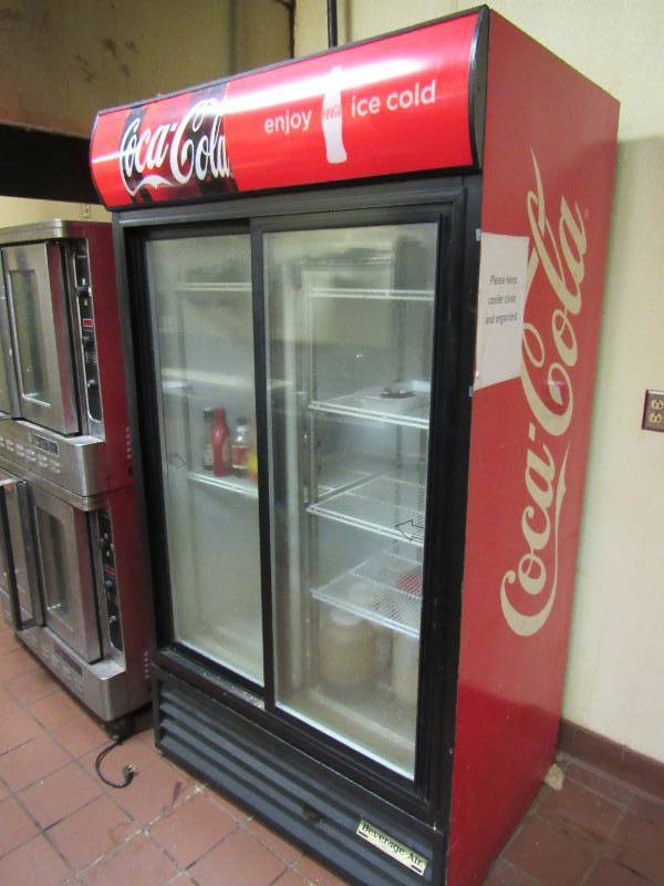 lot 149 image: Beverage Air Double Sliding Glass Front Display Cooler