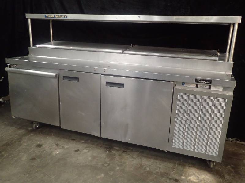 lot 3488 image: Delfield 3 Door PizzaSalad Prep Cooler with Over-Shelf Storage