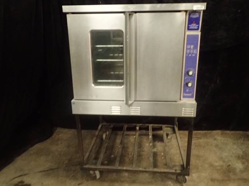 lot 3496 image: Summit Half Size Convection Oven with Equipment Stand on Casters