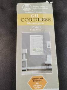 lot 1018 image: Morningstar 1 Cordless Vinyl Mini Blind 28x48