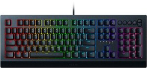 lot 7653 image: Razer - Cynosa V2 Full Size Wired Membrane Gaming Keyboard with Chroma RGB Backlighting - Black