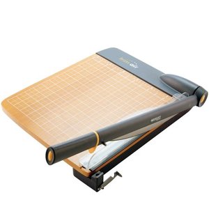 lot 7654 image: Westcott TrimAir Wood Guillotine Paper Trimmer 12 Titanium for Craft 1-Count