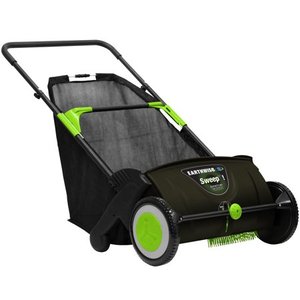 lot 7755 image: Earthwise 21 Push Lawn Sweeper 2.6 Bushel Collection Bag LSW70021
