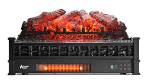 lot 1015 image: Turbro Electric Fireplace EF26-PB - Retail $189.99