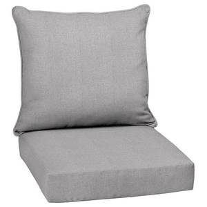 lot 616 image: Arden Selections Paloma Woven 24 x 24 Gray Rectangle Cushion Set Outdoor Seating Cushion with Water-Resistant Material