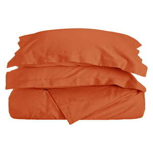 lot 630 image: Superior Egyptian Cotton Duvet Cover Set Twin Pumpkin