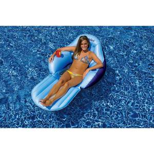 lot 1117 image: A-Solstice Vinyl Solo Easy Convertible Style Blue Chair Pool Float