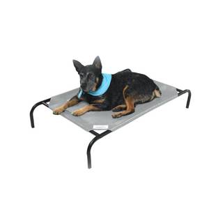 lot 601 image: The Original Coolaroo Elevated Pet Dog Bed for Indoors & Outdoors Medium Gray