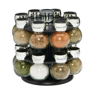 lot 614 image: Kamenstein Ellington Revolving Tower with Free Spice Refills for 5 Years 16-Jar Black