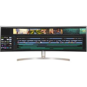 lot 1085 image: LG 49 Inch 329 UltraWide Dual QHD IPS Curved LED Monitor with HDR 10 - 49WL95C-WY