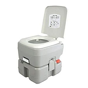 lot 1094 image: SereneLife Portable Toilet with Carry Bag �� Indoor Outdoor Toilet with CHH Piston Pump & Level Indicator �� 5.3 Gallon Large Waste Tank �� 100-120 Flushes for RV, Camping, Hiking & Boating (B07218B4DQ)