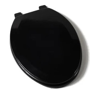 lot 7660 image: Jones Stephens Elongated Black Toilet