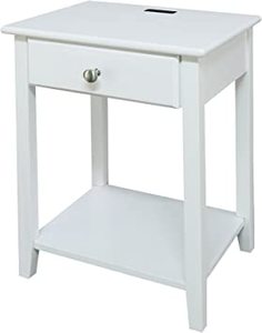 lot 7733 image: Night Owl Nightstand With USB Port White