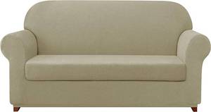 lot 623 image: Subrtex Slipcover Stretch Sofa Cover TAN