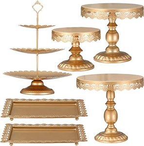 lot 611 image: XINLIYA Set of 6 Pieces Serving Set Antique Gold