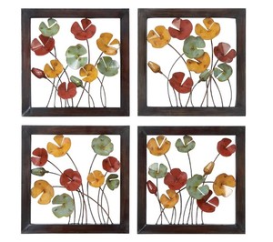 lot 619 image: Multi Iron Traditional Wall Decor Floral