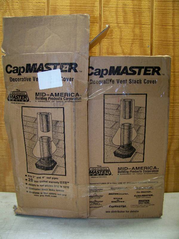 lot 527 image: 2 Cap Master Decorative Vent Stack Covers