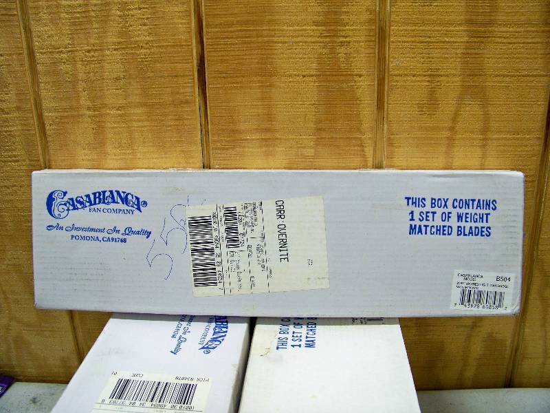 lot 533 image: 9 Sets of Casablanca Ceiling Fan Replacement Blades