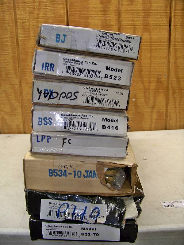 lot 536 image: 8 Sets of Casablanca Replacement Ceiling Fan Blades
