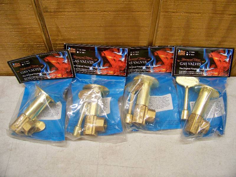 lot 803 image: 4 Blue Flame Dcor Gas Valves