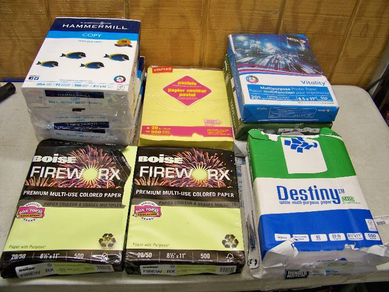 lot 908 image: 12 Reams Copy Paper