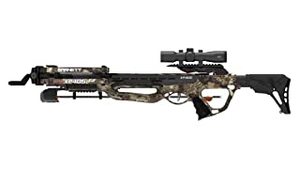 lot 12299 image: Barnett Hyper XP 405 Crossbow with Two Hyperflite 22 Arrows, Illuminated 4X32mm Scope, and Rope Cocking Device, and Lightweight Side Mount Quiver (B09V5SS7SB)