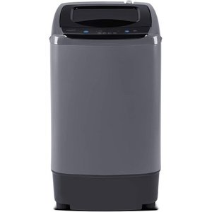 lot 12323 image: $$$ COMFEE Portable Washing Machine, 0.9 cu.ft Compact Washer With LED Display, 5 Wash Cycles, 2 Built-in Rollers, Space Saving Full-Automatic Washer, Ideal Laundry for RV, Dorm, Apartment, Magnetic Gray