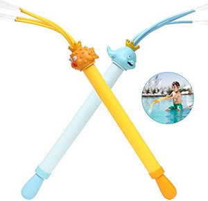 lot 12326 image: SET OF 2 PACKS TINLEON Water Blaster Toys Squirt Guns 2PCS 21 Pump Super Water Soaker Gun with Wiggle Tubes for Kids Summer Swimming Pool Outdoor Water Activity Fighting Play Toys