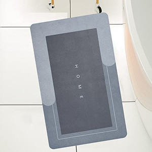 lot 12335 image: Bath Mat Rug, Napa Skin Super Absorbent Bath Mat Quick Dry Thin Bathroom Mats Non Slip Floor Mat Shower Rugs with Rubber Backing for Shower Sink Bathtub - 19.7x31.5, Blue Squar