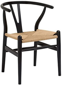 lot 22172 image: POLY & BARK Weave Chair, Black