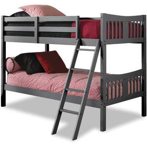 lot 22183 image: Missing Box 1 of 2 - Includes Box 2 of 2 only - Storkcraft Caribou Twin over Twin Bunk Bed, Gray
