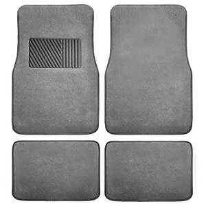 lot 22208 image: FH Group F14403GRAY Universal Fit Carpet Gray Automotive Floor Mats fits most Cars, SUVs and Trucks with Heel Pad Deluxe