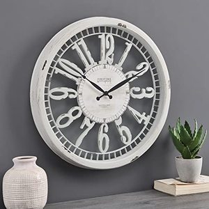 lot 32464 image: FirsTime & Co. Whitney Wall Clock, 20, Antique Cream