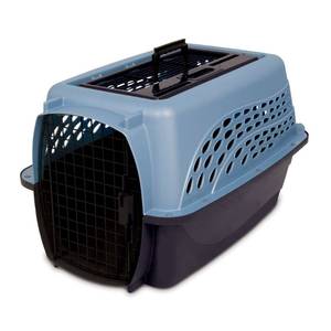 lot 32485 image: Petmate 2 Door Top Load Pet Kennel Blue 24 L
