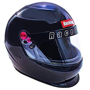 lot 32493 image: $$ RaceQuip Full Face Helmet PRO20 Series Snell SSA2020 Rated Gloss Black Medium 276003