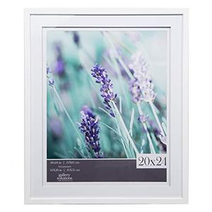 lot 32506 image: Gallery Solutions Wall Mount Double Airfloat Mat Picture Frame, 20 x 24, WhiteWhite - 17FW2263E