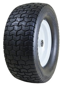 lot 42453 image: Marathon 16x6.50-8 Flat Free Tire on Wheel, 3 Hub, 34 Bushings