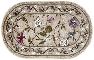lot 42456 image: Brumlow Mills Butterfly Floral Area Rug for Kitchen, Dining, Living Room, Bedroom, Doorway Mat or Home Accent Carpet, 30 x 46, Opal