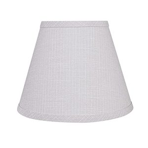 lot 42457 image: Aspen Creative 58908 Transitional Hardback Empire Shape Construction Light Grey, 9 Wide (5 x 9 x 7) UNO LAMP Shade