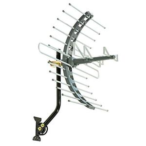 lot 42468 image: GE Outdoor HD Digital TV Antenna, Long Range Smart TV Antenna, Supports 4K 1080P HD Smart TV VHF UHF, J Mount Included for Attic or Outdoor, Weather Resistant, 29884