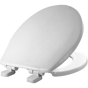 lot 42479 image: MAYFAIR 880SLOW 000 Caswell Toilet Seat will Slowly Close and Never Loosen, ROUND, Long Lasting Plastic, White