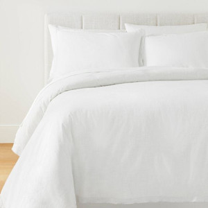 lot 68803 image: T400 - Hemstitch Solid Duvet 3-Piece Set- White - Retail $69.99