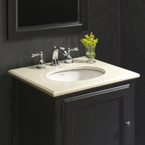 lot 68805 image: American Standard - Ovalyn Undermount Bathroom Sink in Linen - Retail $84.50