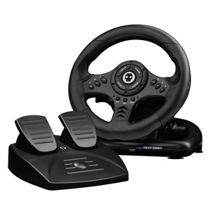 lot 68811 image: Numskull - Next-Gen Multi Format Racing Wheel 2022 with Pedals - Compatible with Xbox Series XS, Xbox One, PS4, Nintendo Switch and PC - Retail $89.99